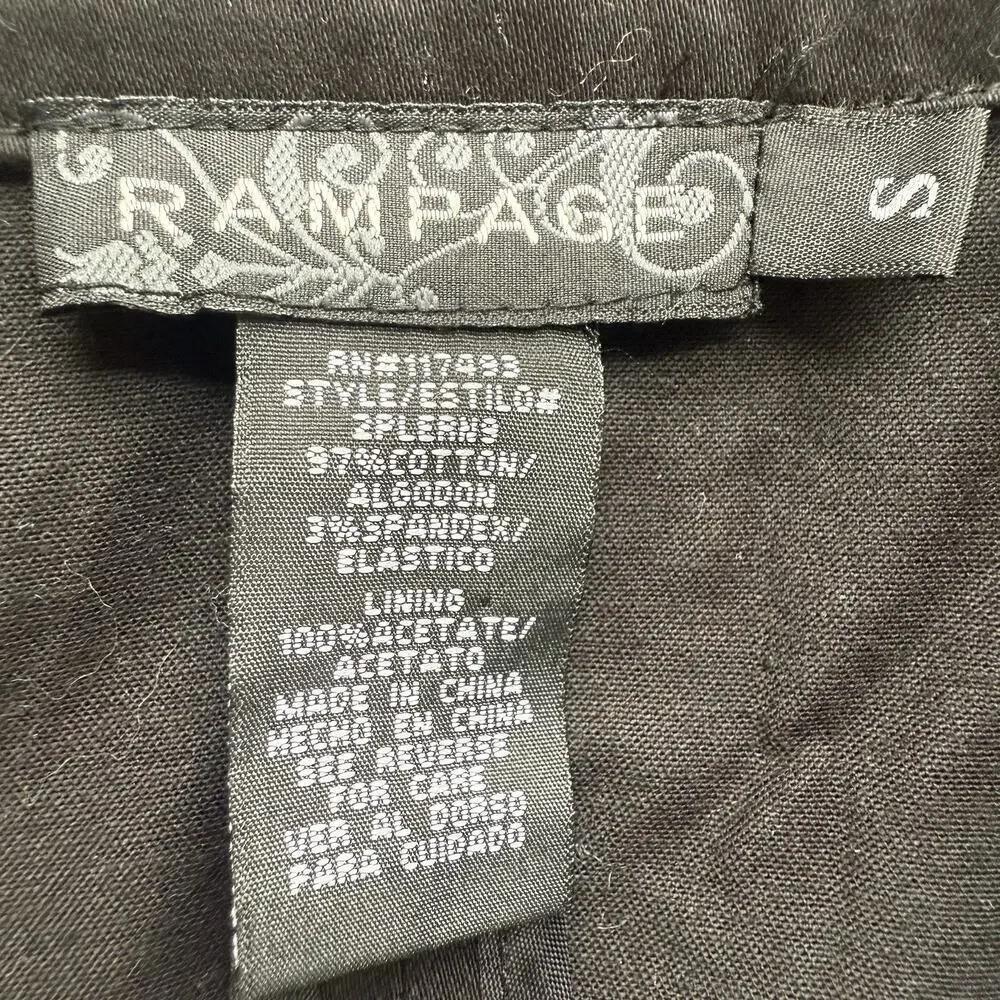 Rampage Y2K Crest Blazer Black White Piping Preppy Academia Fitted Jacket Small - Picture 6 of 6